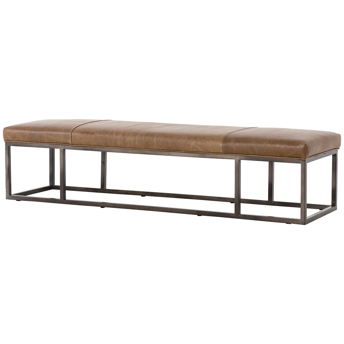  Four Hands Easton Beaumont Leather Bench 