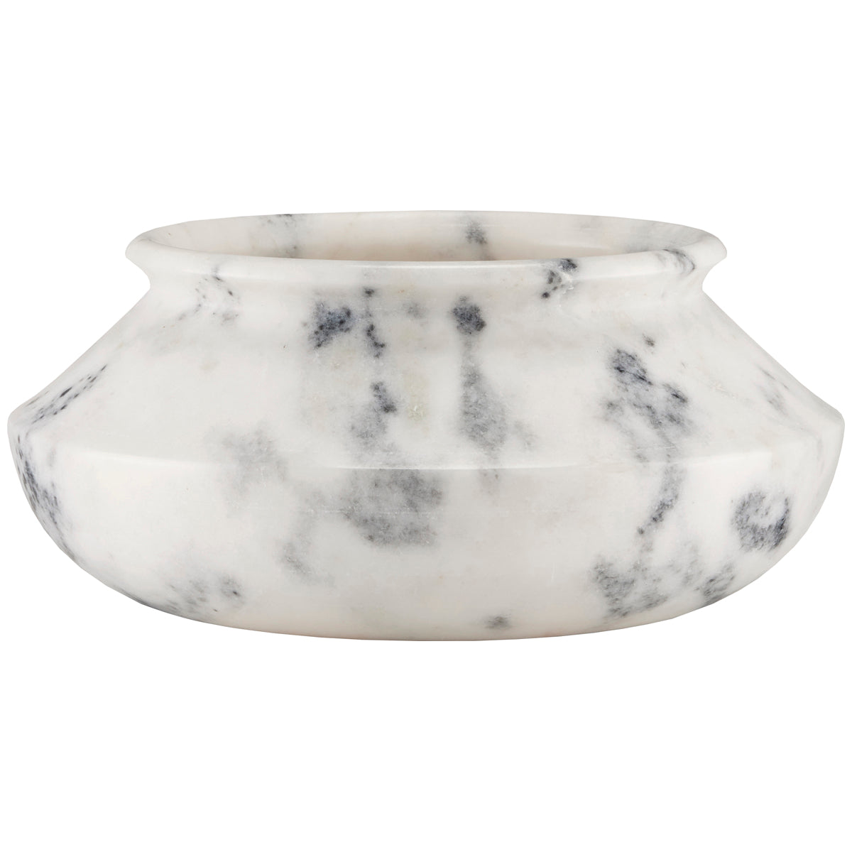  Currey and Company Punto Large White Marble Bowl 