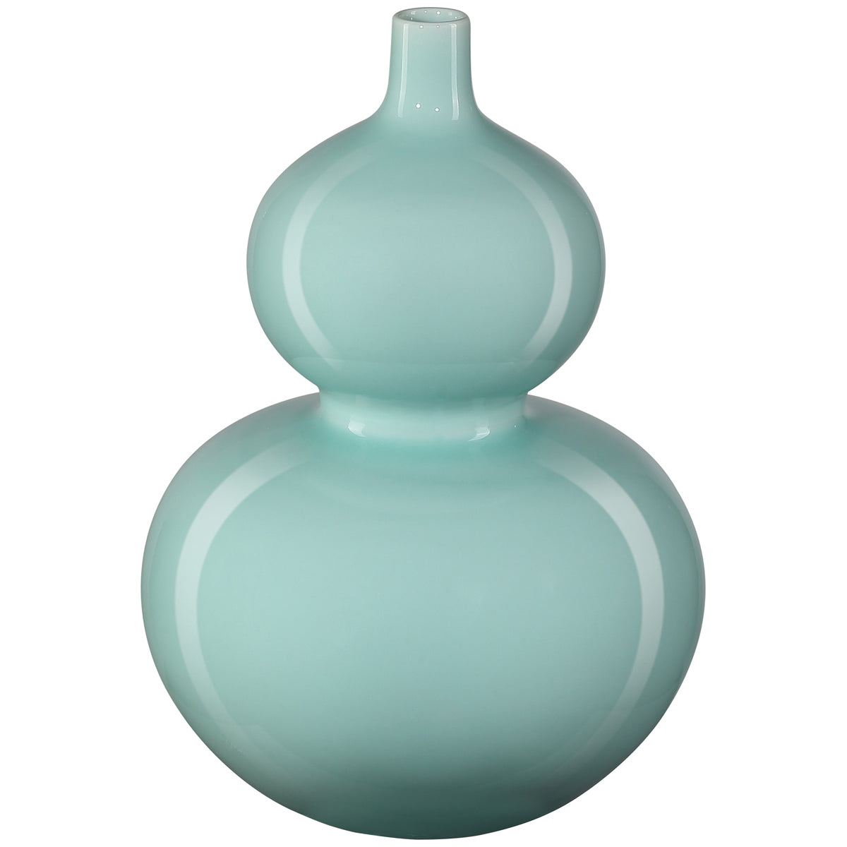  Currey and Company Celadon Double Gourd Green Vase 