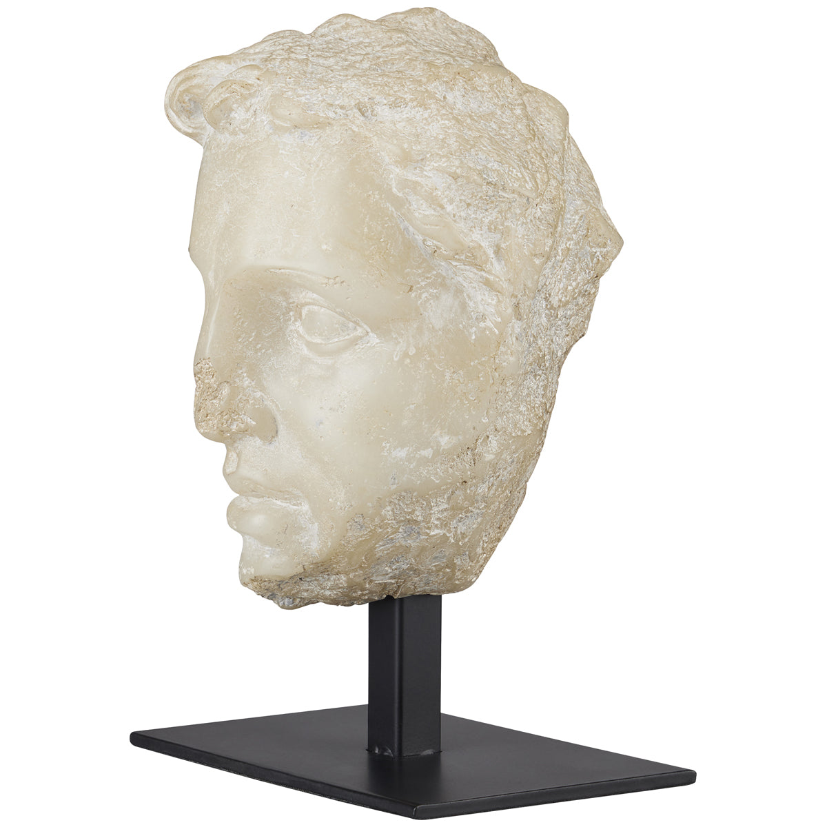 Currey and Company Greek Princess Head Fragment Sculpture