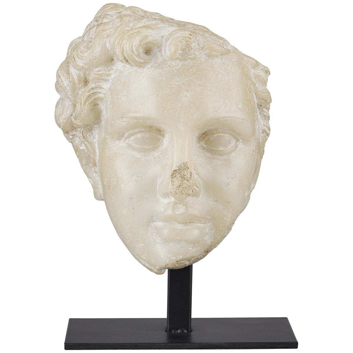 Currey and Company Greek Princess Head Fragment Sculpture