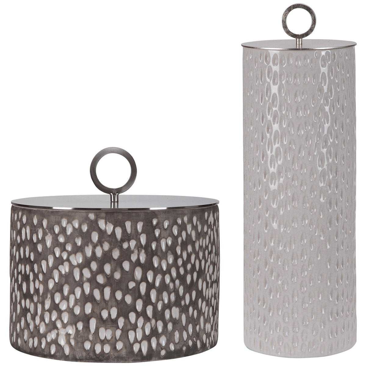  Uttermost Cyprien Ceramic Containers, 2-Piece Set 