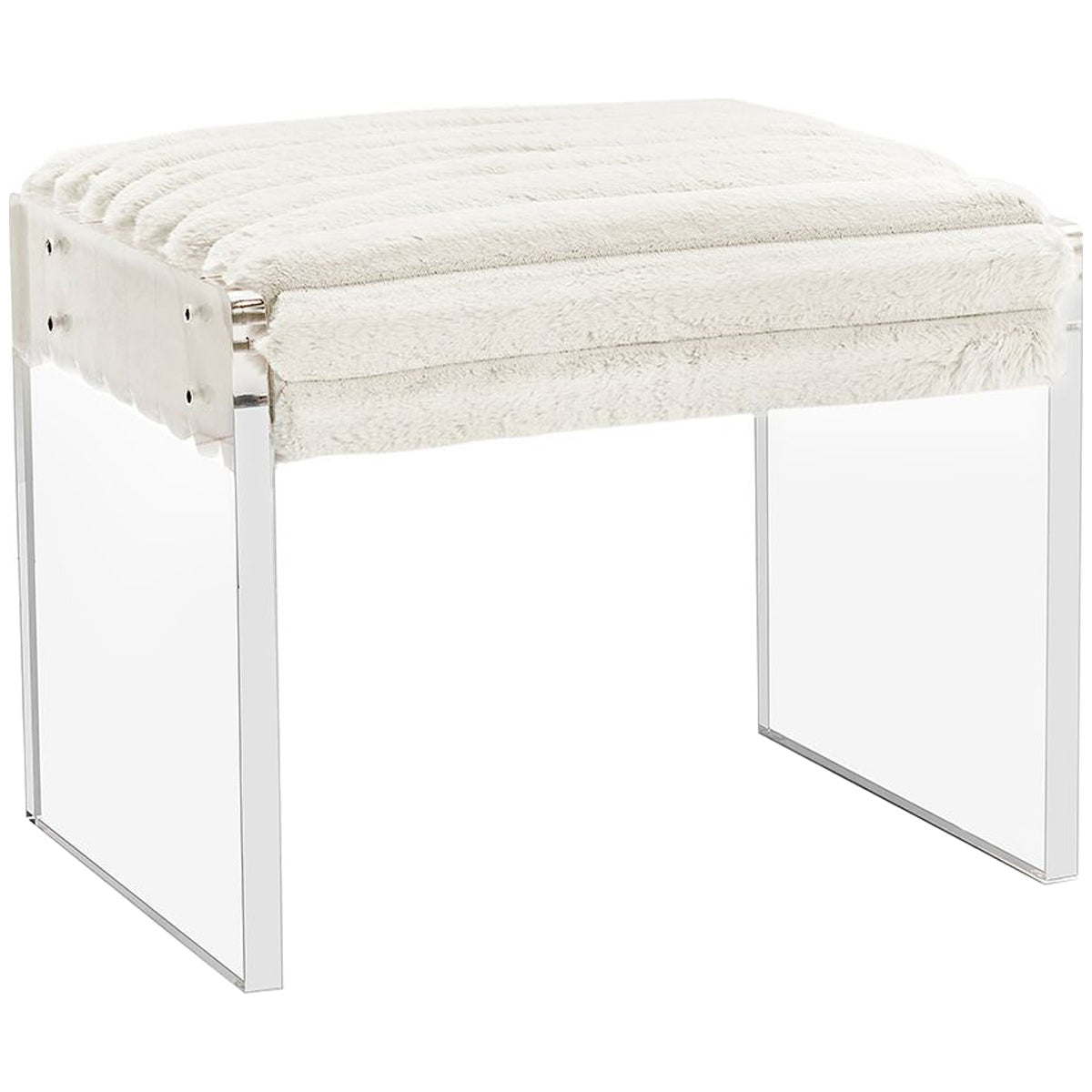  Interlude Home Riley Stool - Cream 