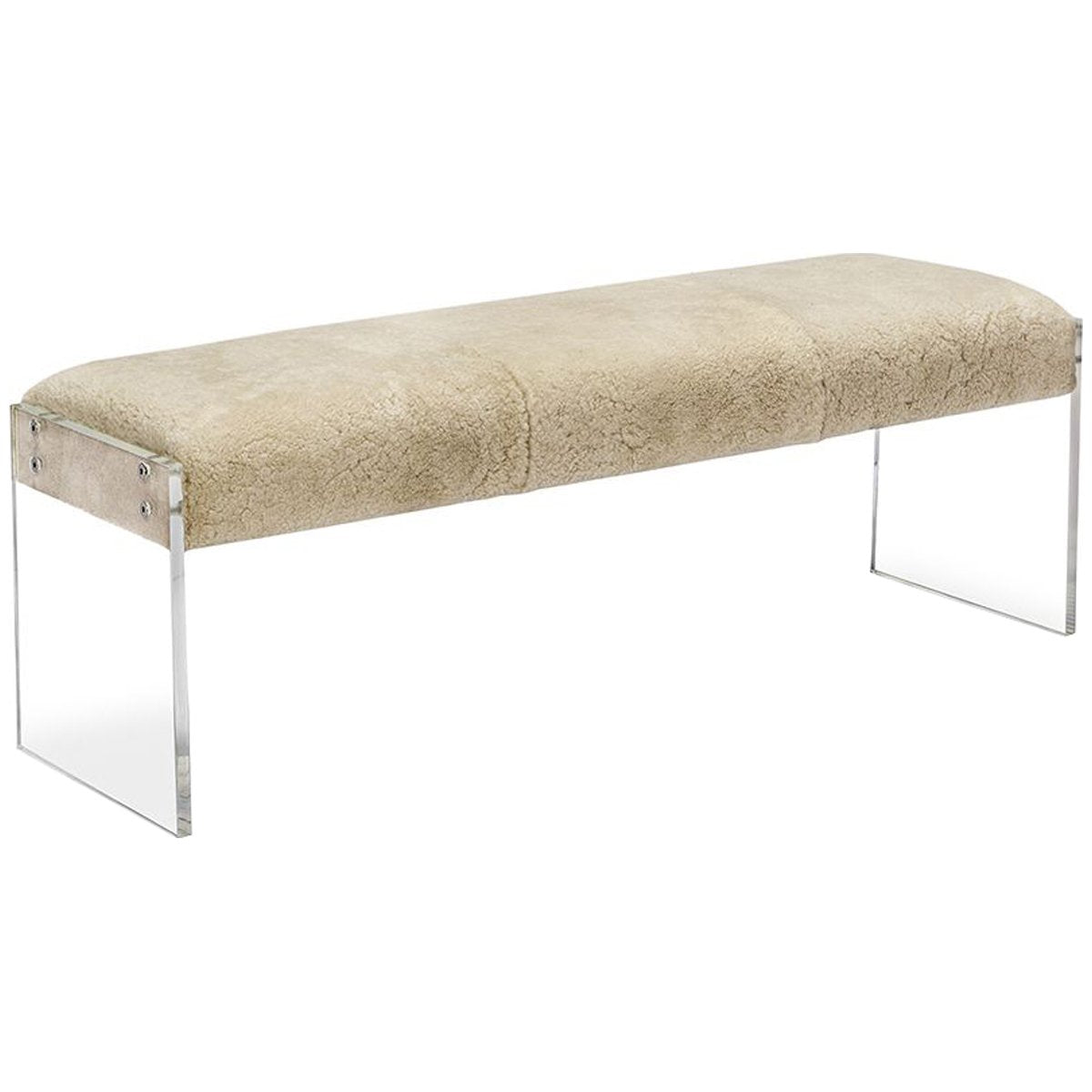  Interlude Home Aiden Shearling Bench 