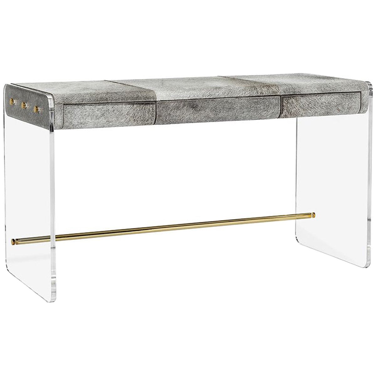  Interlude Home Cora Hide Desk 