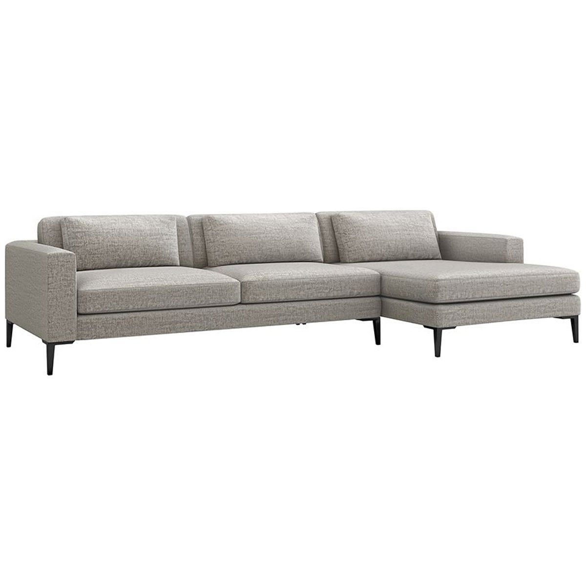  Interlude Home Izzy Feather Chaise 2-Piece Sectional 