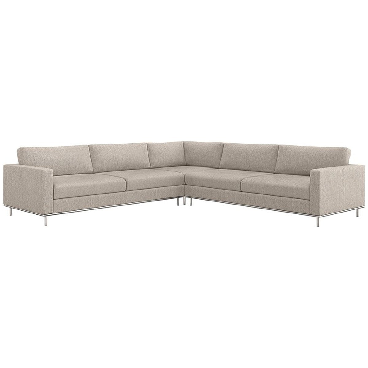  Interlude Home Valencia Luxe Chenille 3-Piece Sectional 