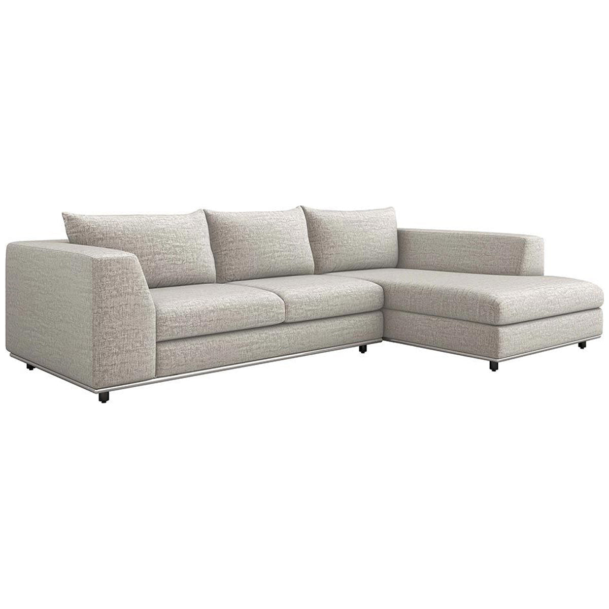  Interlude Home Comodo Chaise 2-Piece Sectional - Storm 