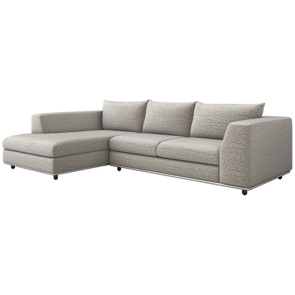  Interlude Home Comodo Sectional - Heathered Chenille 