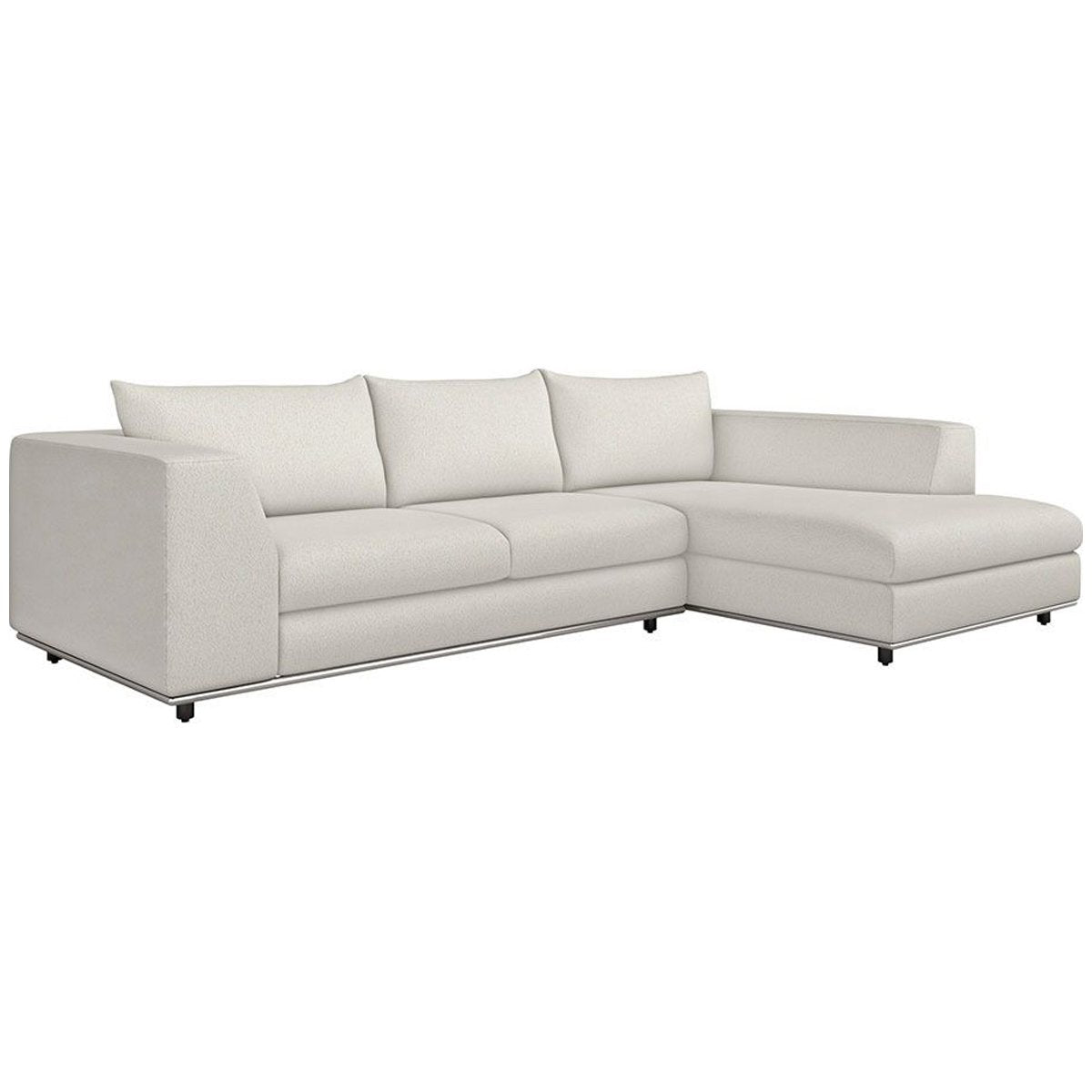  Interlude Home Comodo Left Chaise Sectional - Shearling 