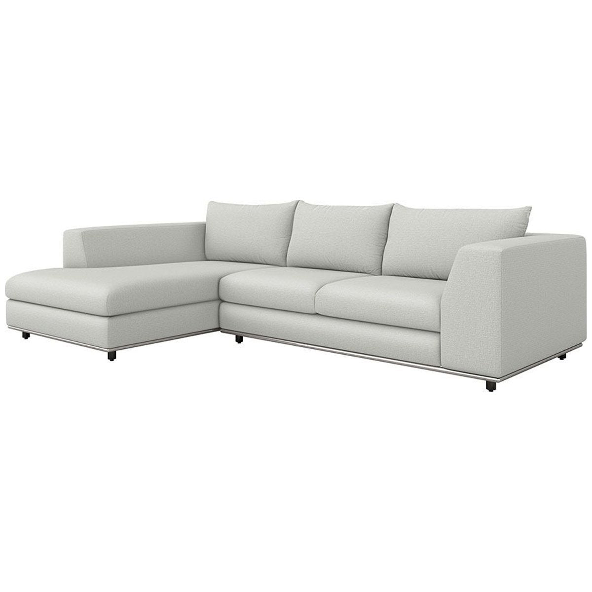  Interlude Home Comodo Sectional - Faux Linen 