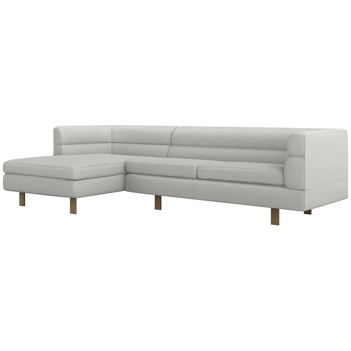  Interlude Home Ornette Sectional - Faux Linen 