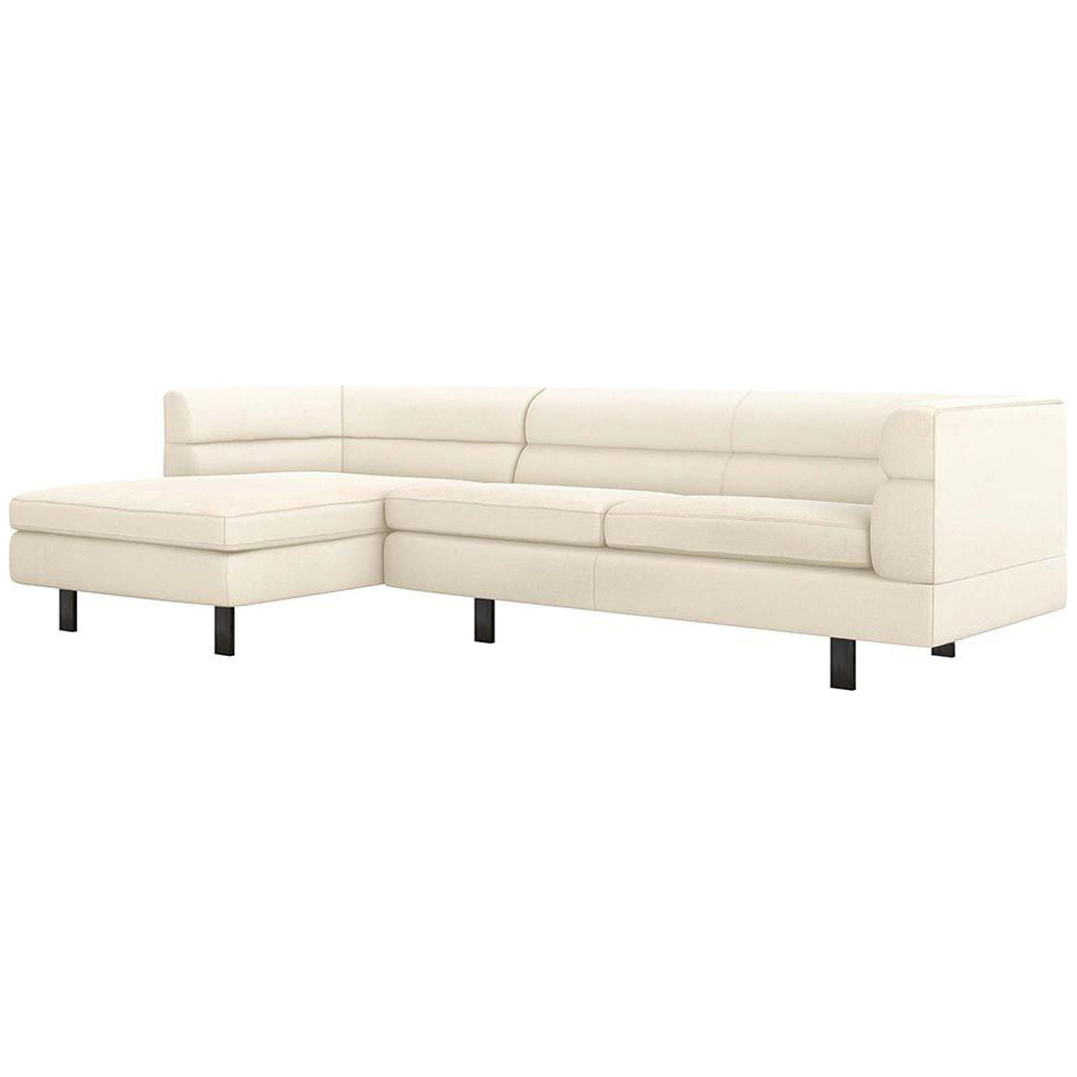  Interlude Home Ornette Chaise 2-Piece Sectional - Pure 