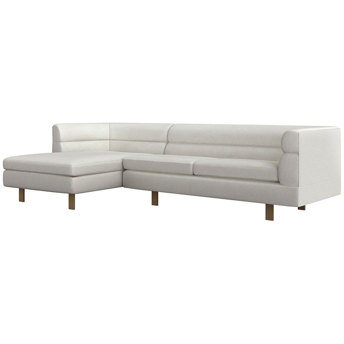  Interlude Home Ornette Chaise Sectional - Shearling 