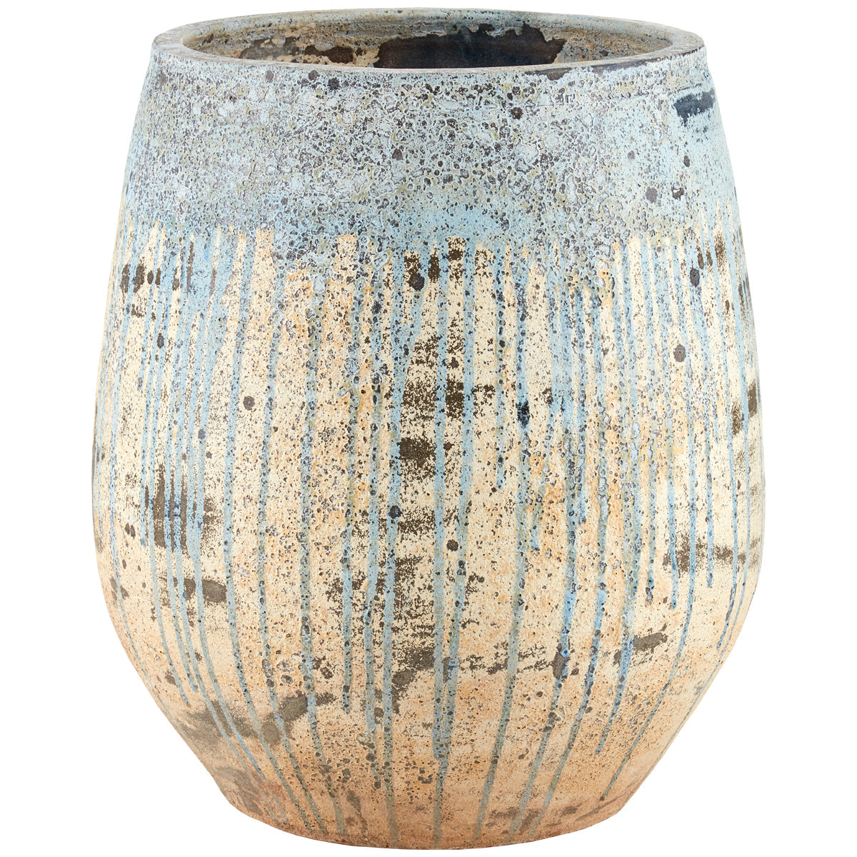  Currey and Company Sicilia Medium Blue Planter 