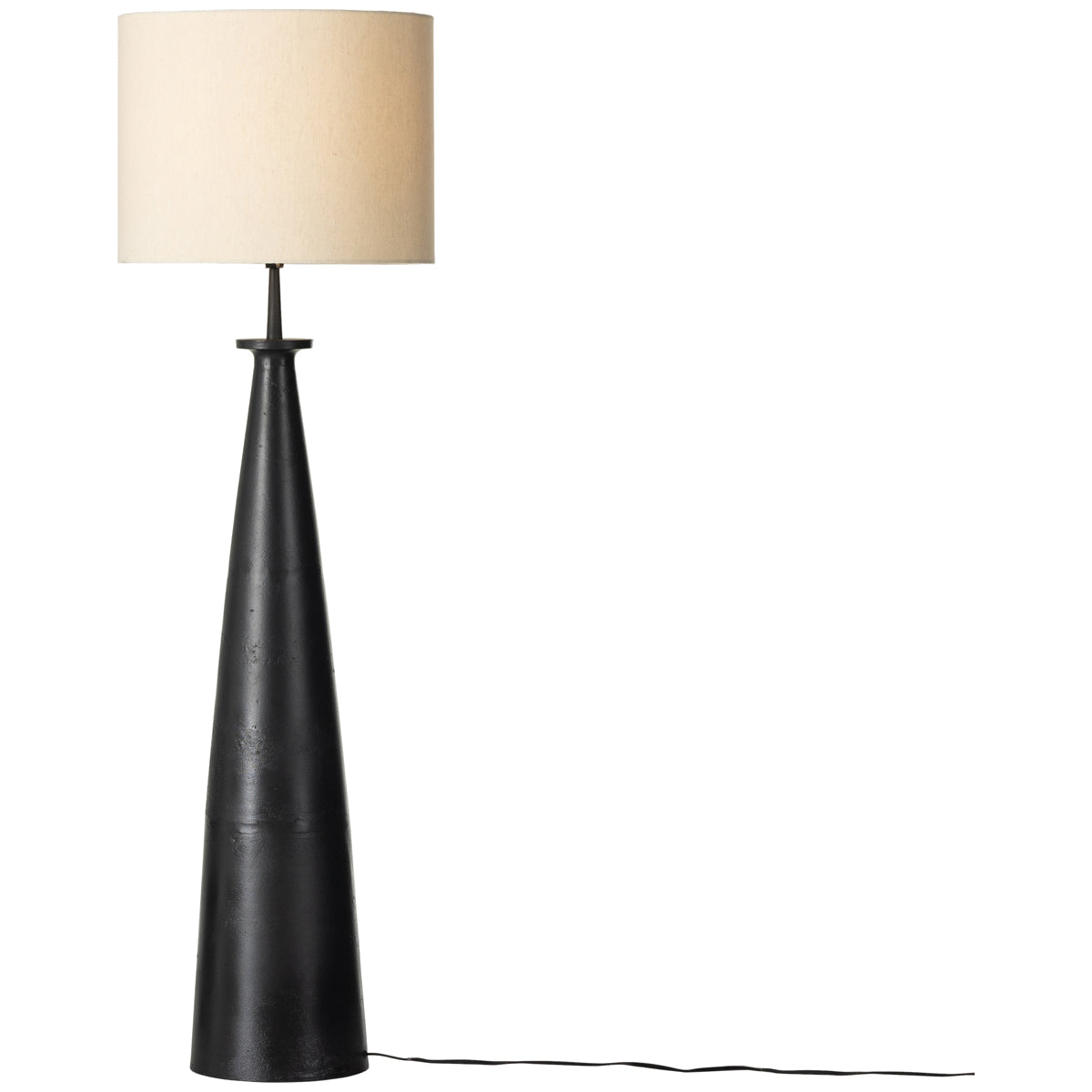 Four Hands Asher Innes Floor Lamp - Matte Black Cast