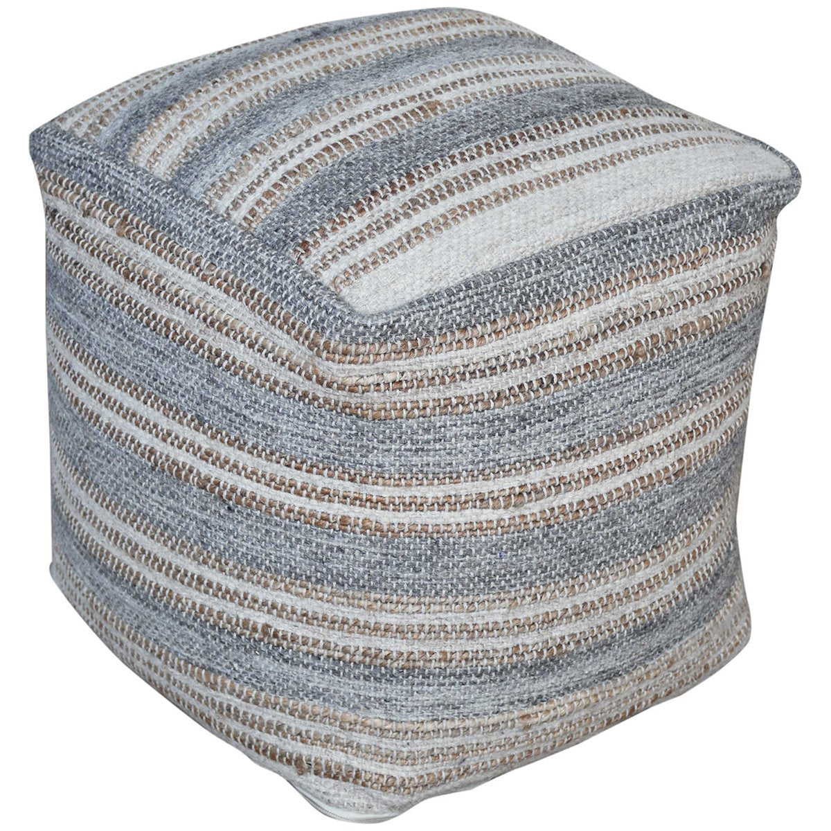  Uttermost Mesick Handwoven Gray Pouf 