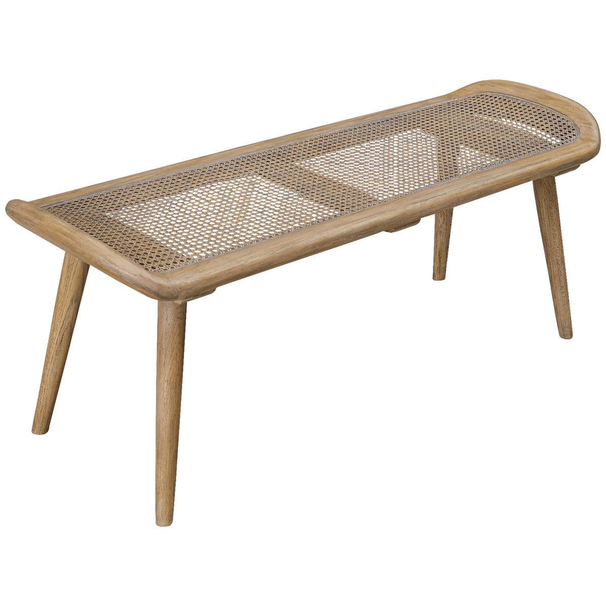  Uttermost Arne Woven Rattan Bench 