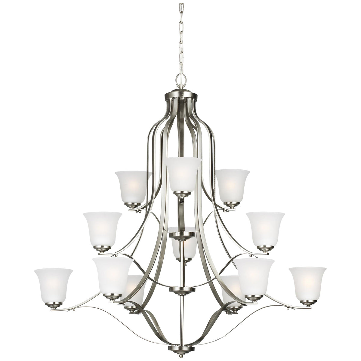 Sea Gull Lighting Emmons 12-Light Chandelier with Bulb