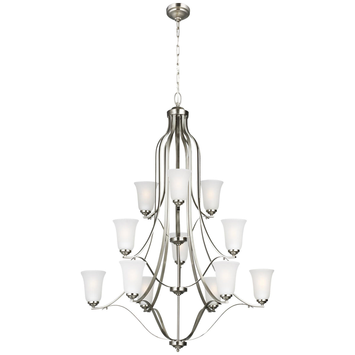 Sea Gull Lighting Emmons 12-Light Chandelier with Bulb