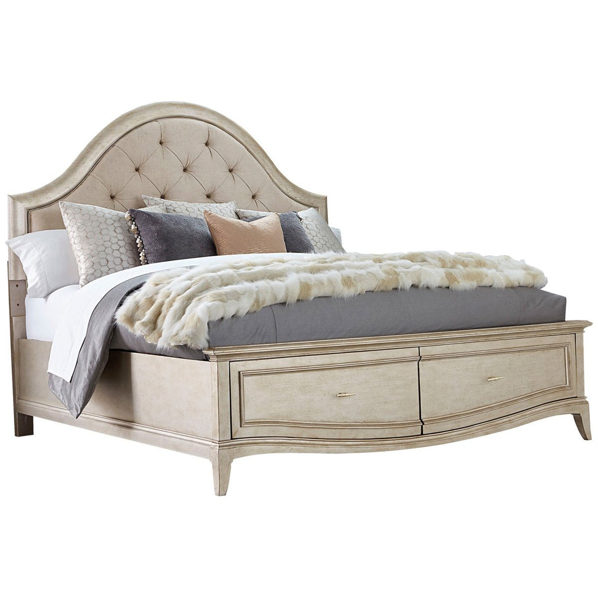  A.R.T. Furniture Starlite Upholstered Panel Bed with Storage 