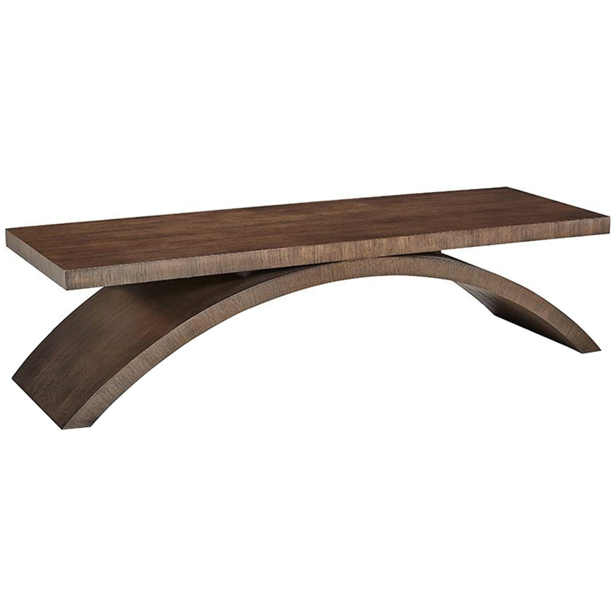  Hickory White Modern Retreat Valley Modern Walnut Cocktail Table 