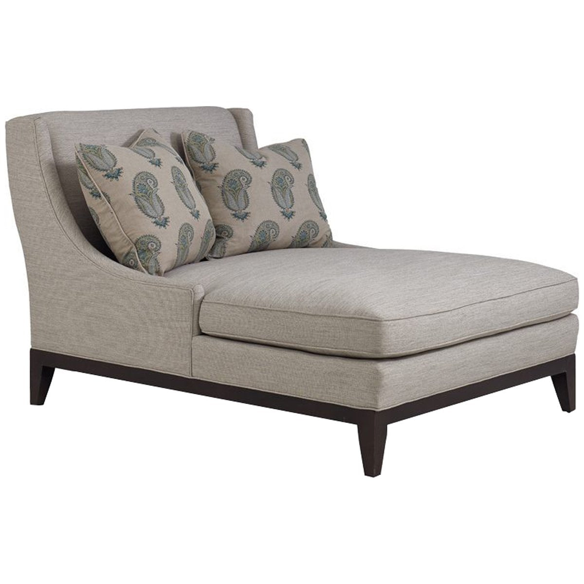  Hickory White Modern Elm Chaise 