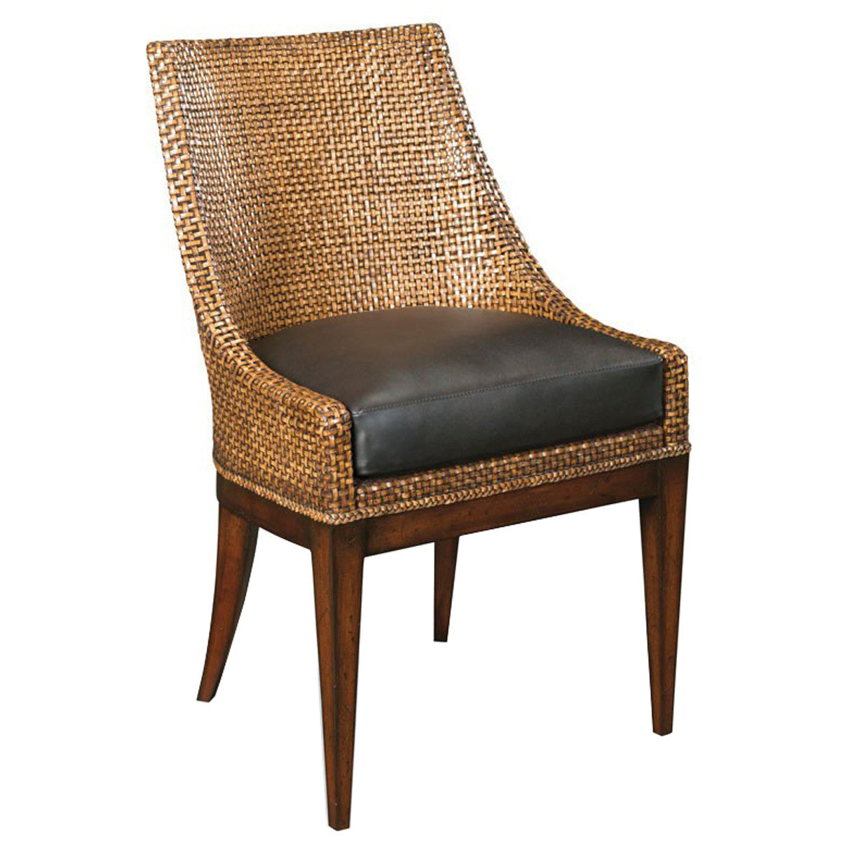  Woodbridge Furniture Woven Leather Chair 