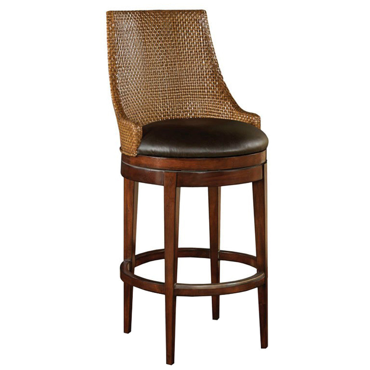  Woodbridge Furniture Woven Leather Counter Stool 