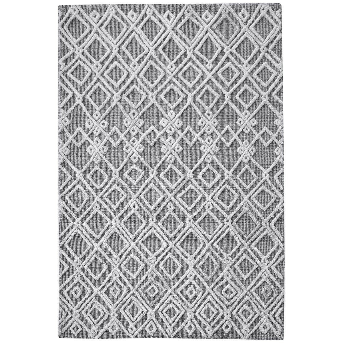  Uttermost Sieano Gray-Ivory Woven Natural Gray Wool Rug 