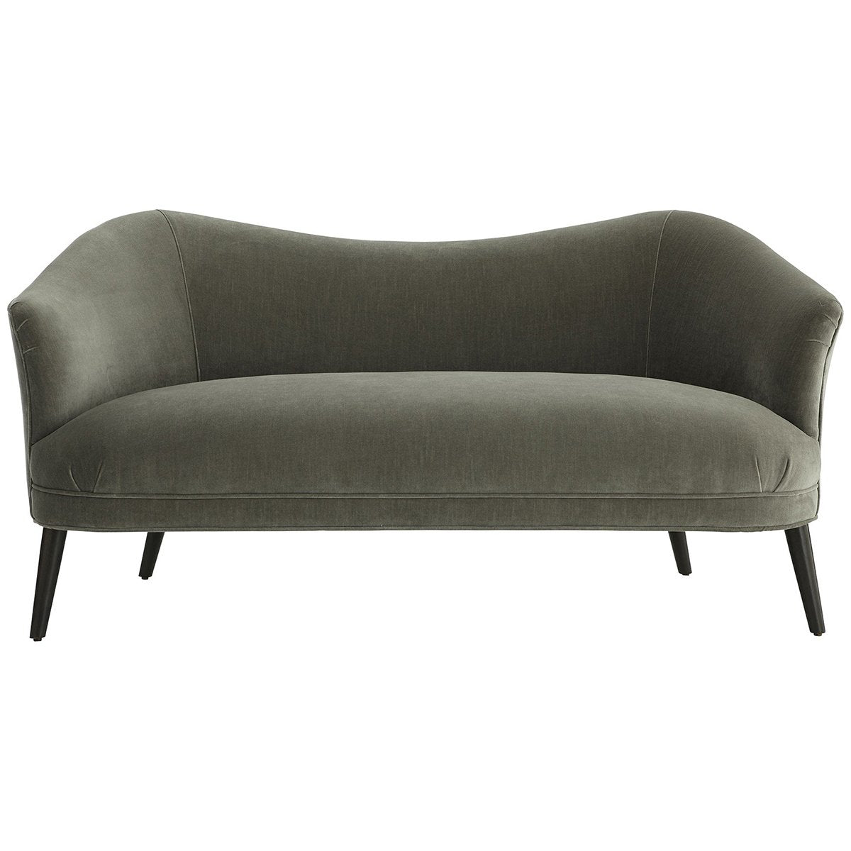  Arteriors Duprey Velvet Settee - Sharkskin/Grey Ash 