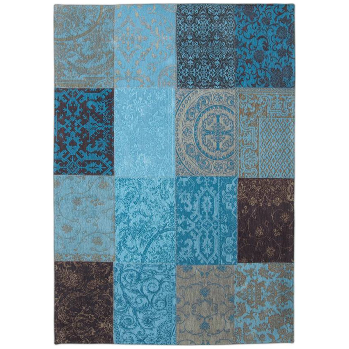  Louis de Poortere Vintage Multi 8105 Turquoise Rug 