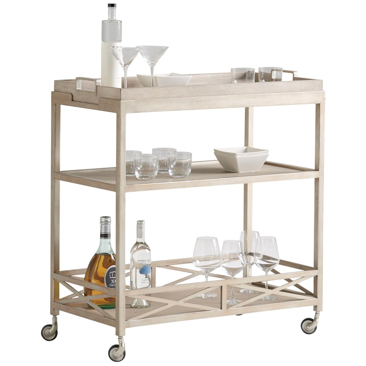  Lexington Malibu Anacapa Metal Bar Cart 