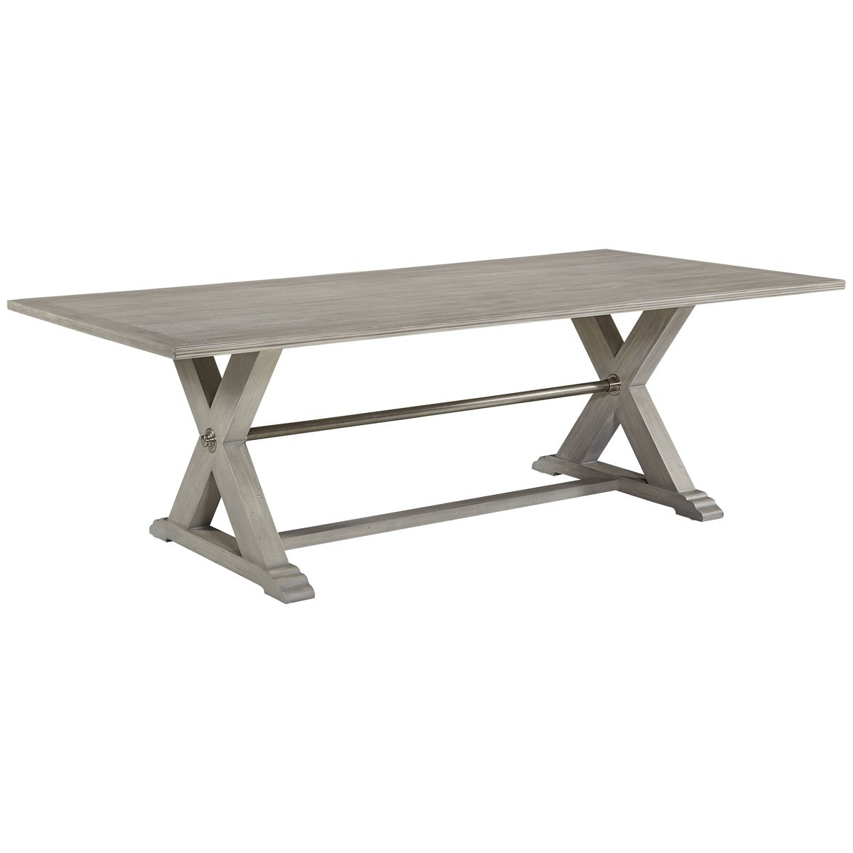  Hickory White Edisto Grey Breeze Dining Table 