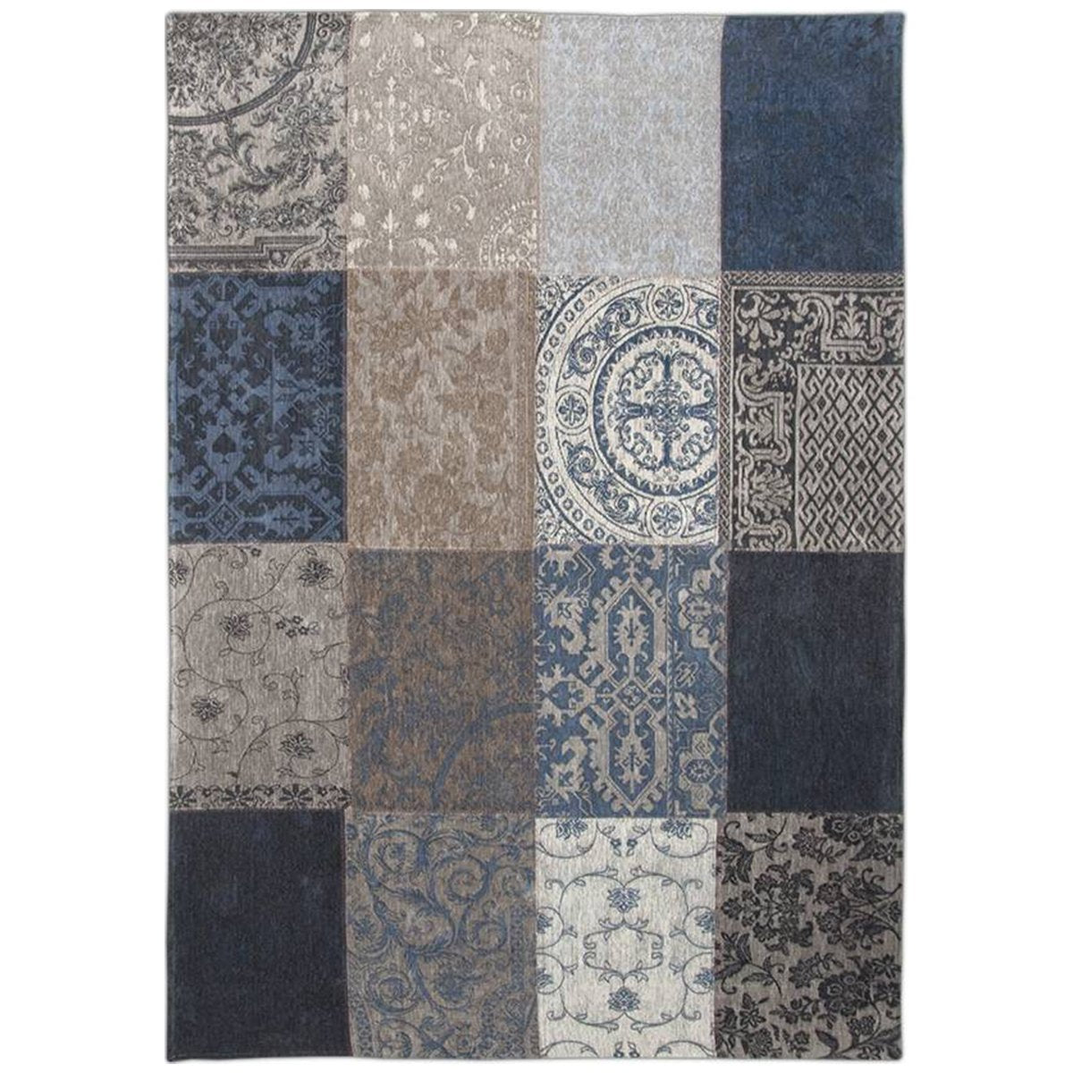  Louis de Poortere Vintage Multi 8108 Bleu Denim Rug 