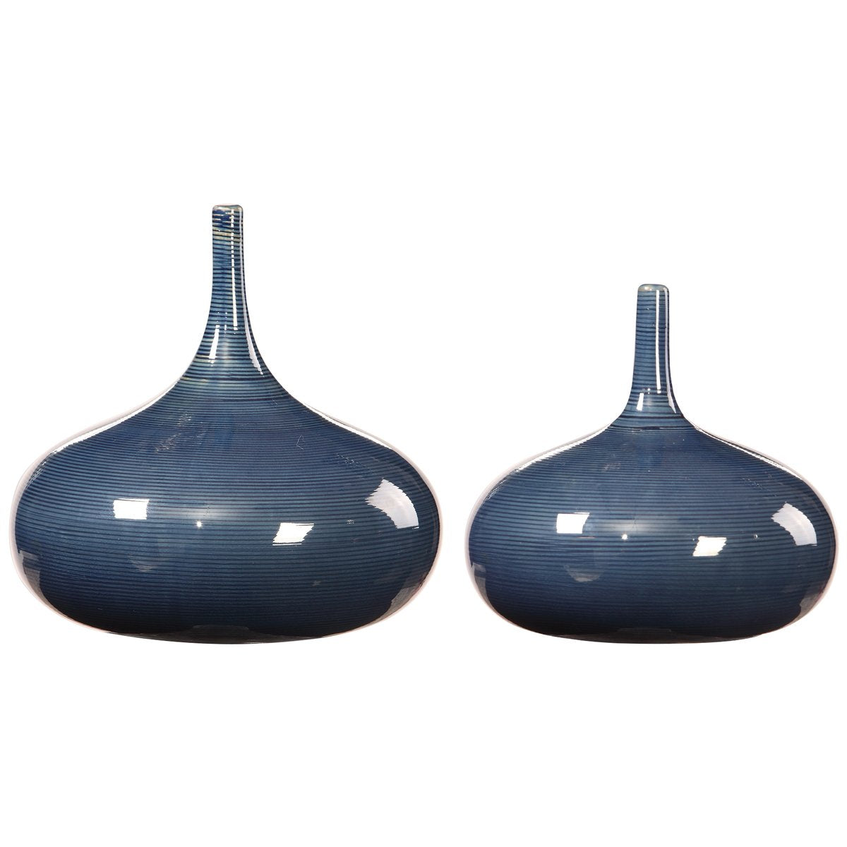  Uttermost Zayan Blue Vases, 2-Piece Set 