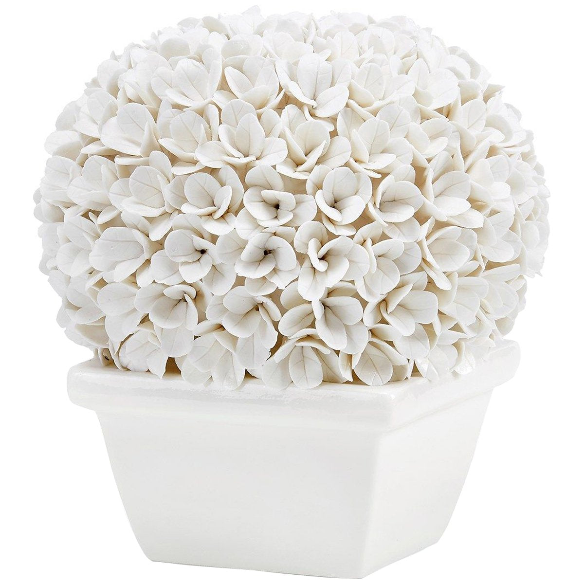  Villa & House Boston Round Boxwood Topiary - White 