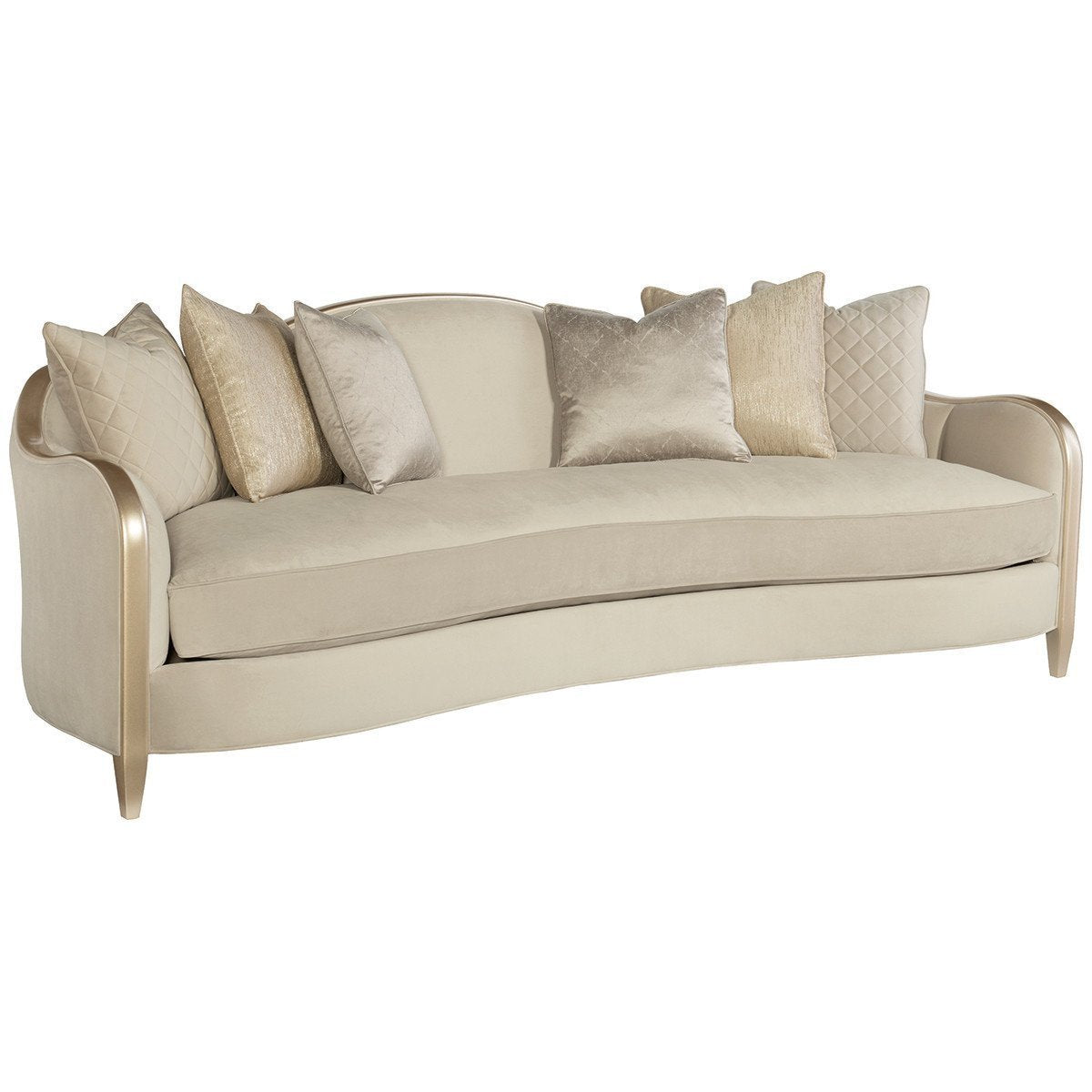  Caracole Adela Blush Taupe Upholstery Sofa 