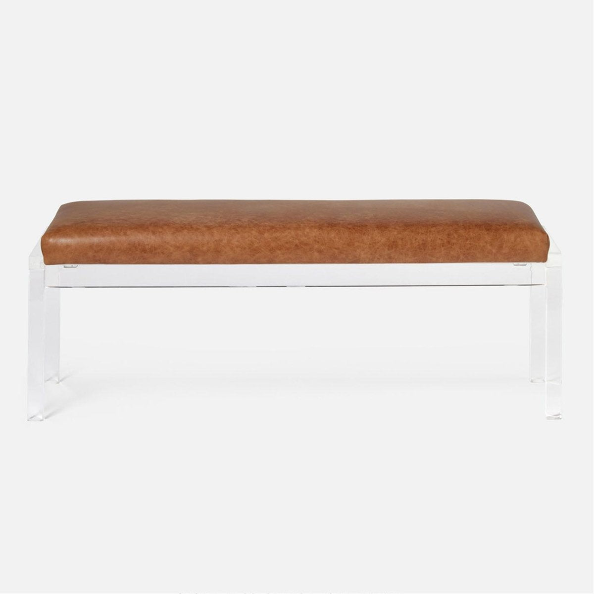  Made Goods Artem Double Upholstered Bench in Bassac Leather 