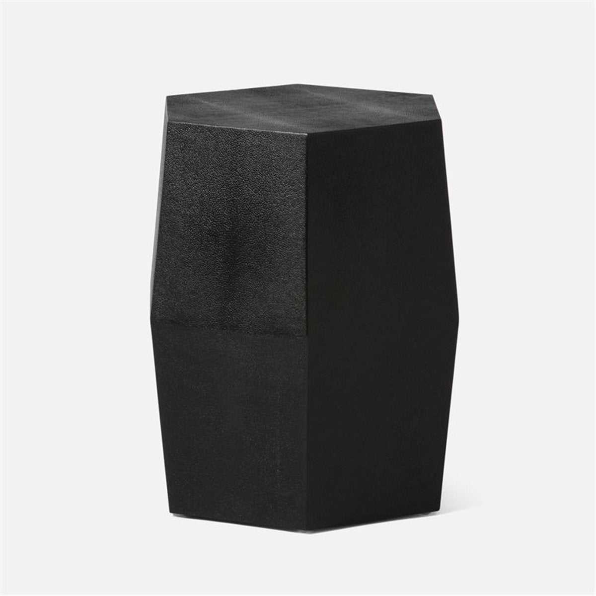  Made Goods Daryl Hexagonal Vintage Faux Shagreen Stool 