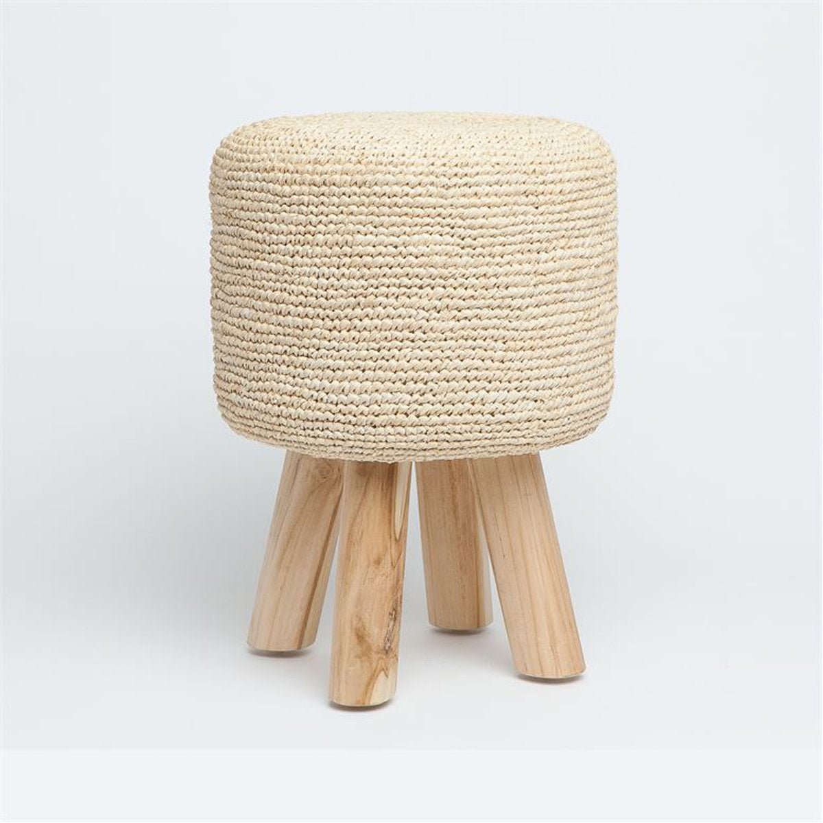  Made Goods Luna Woven Raffia Stool 