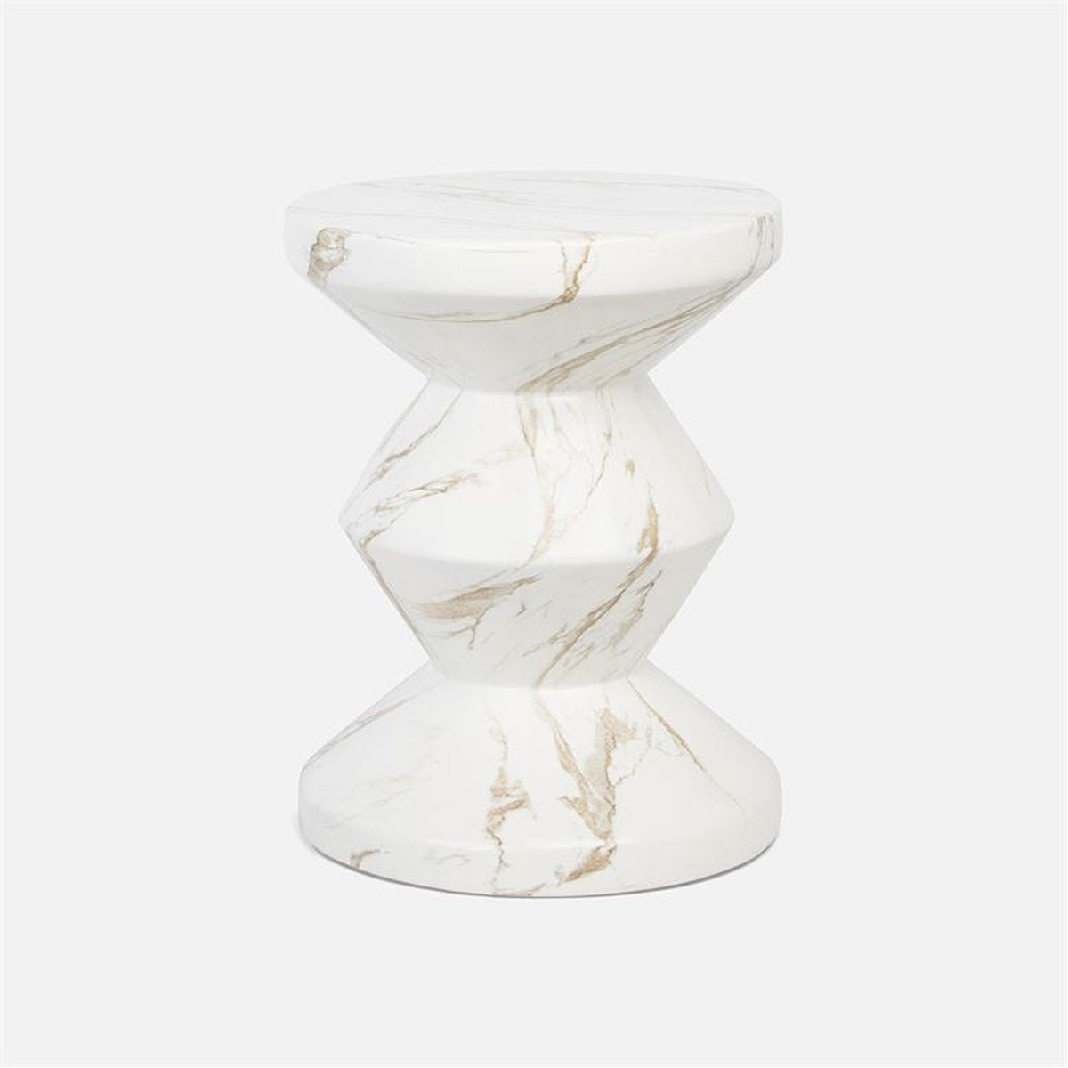  Made Goods Noah Faux Marble Stool 