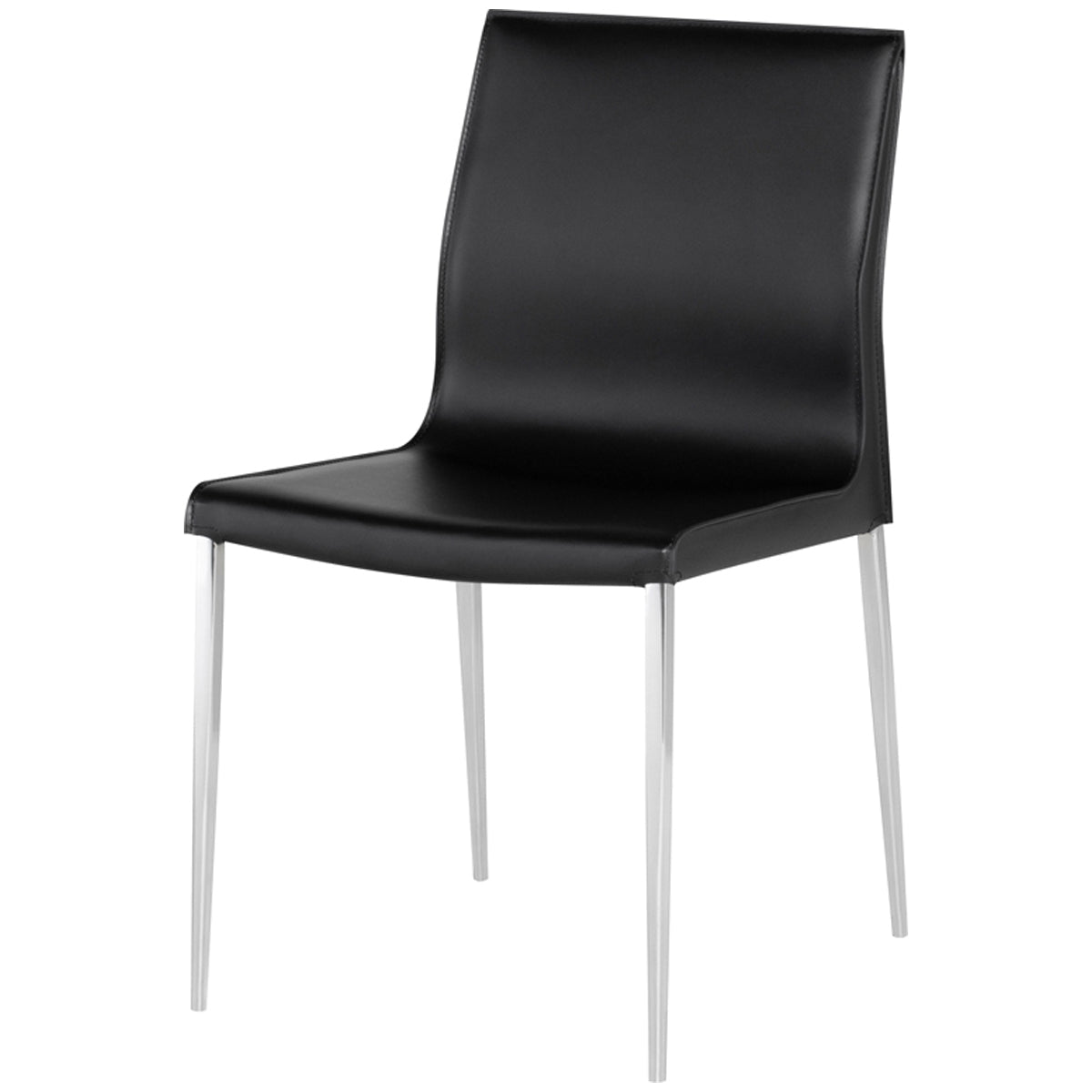  Nuevo Living Colter Dining Chair - Chrome Steel Legs 