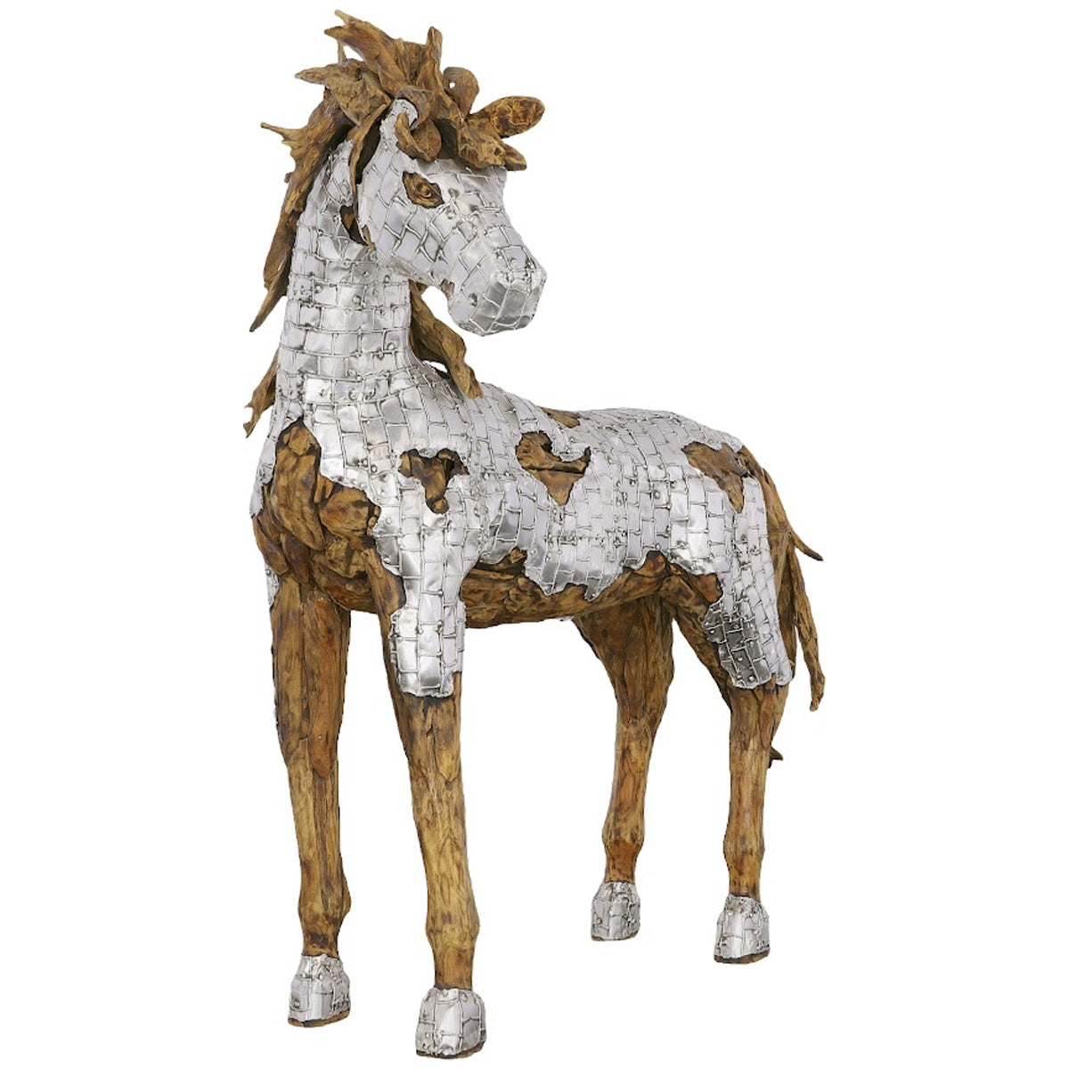  Phillips Collection Mustang Horse Armored Sculpture, Standing 