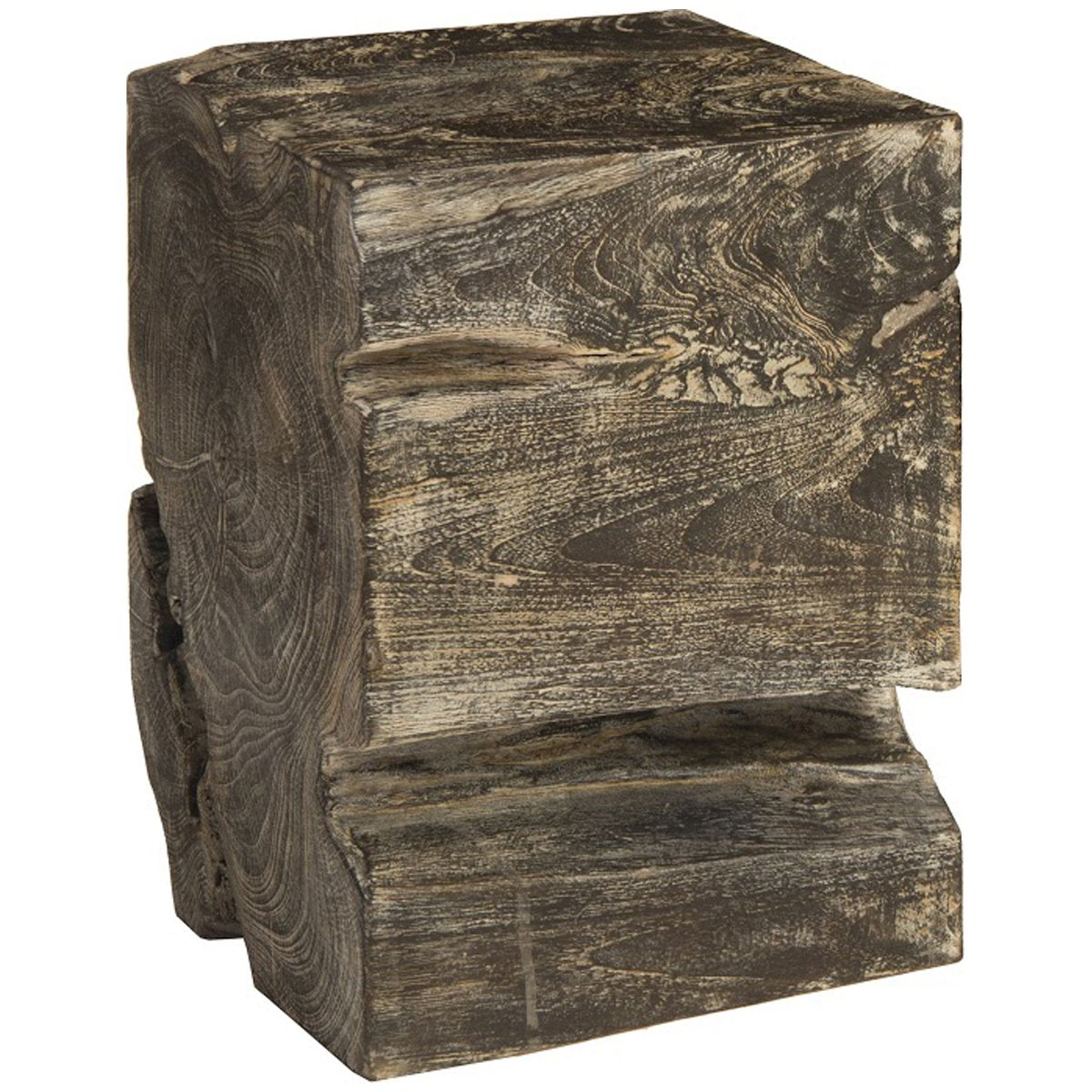  Phillips Collection Black Wash Stool 