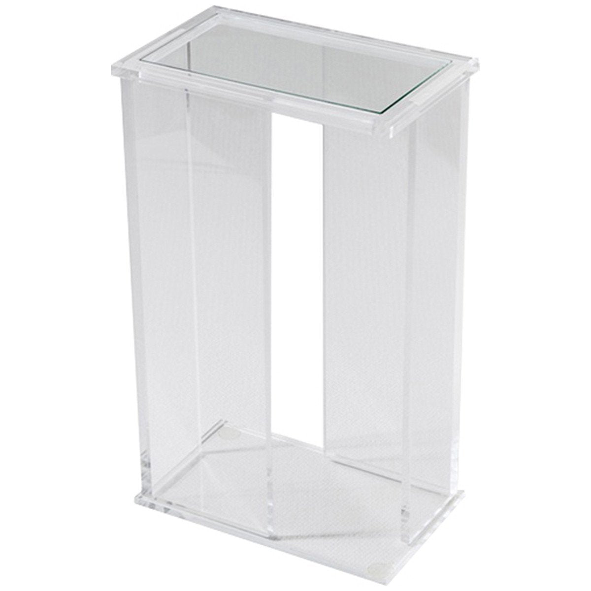  Interlude Home Mercer Rectangular Clear Drink Table 