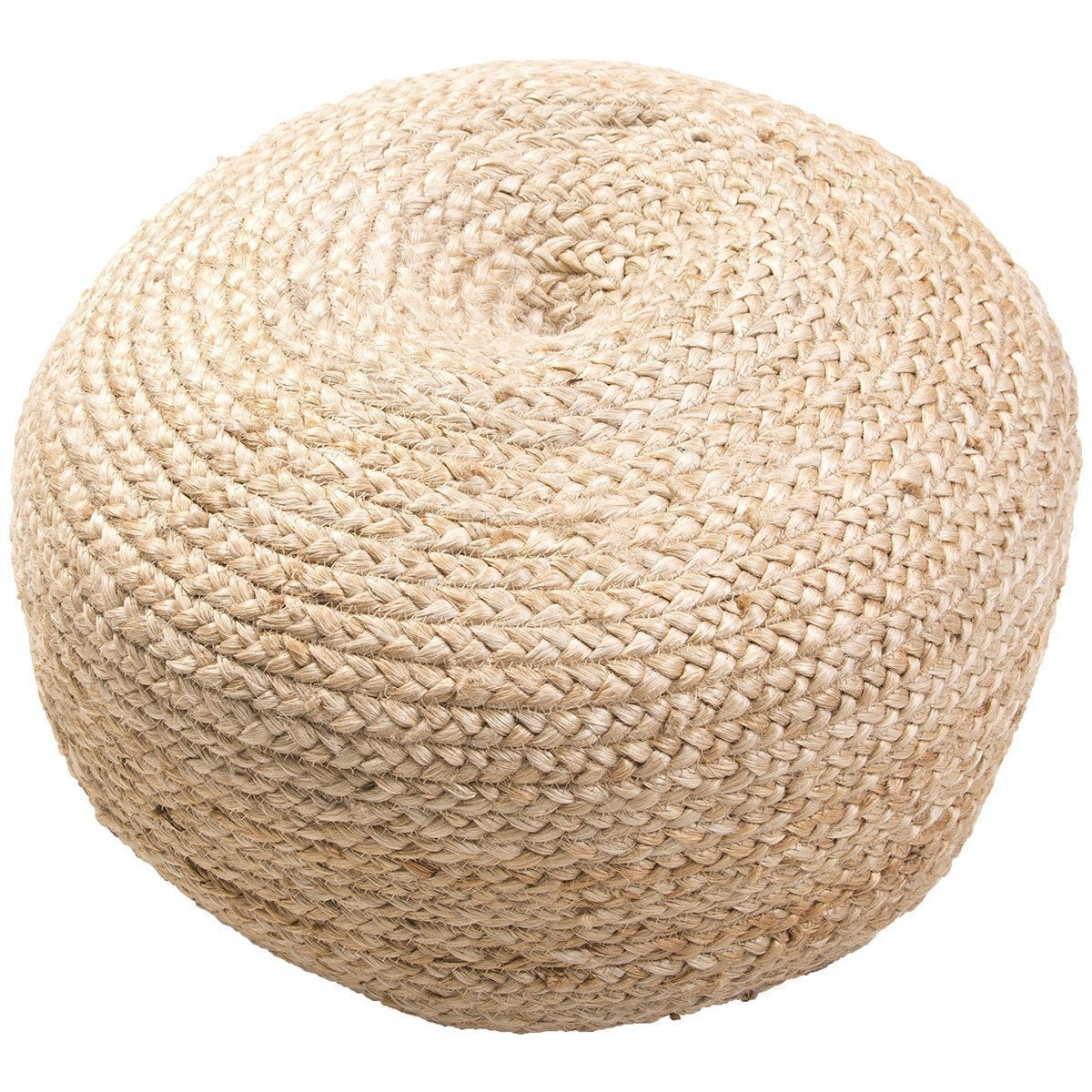  Jaipur Saba Sangam SAA01 Natural Handmade Jute Pouf 