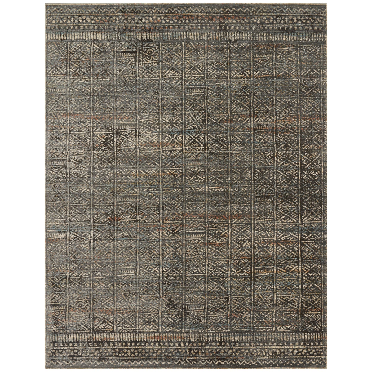  Loloi Javari JV-06 Charcoal Silver Power Loomed Rug 