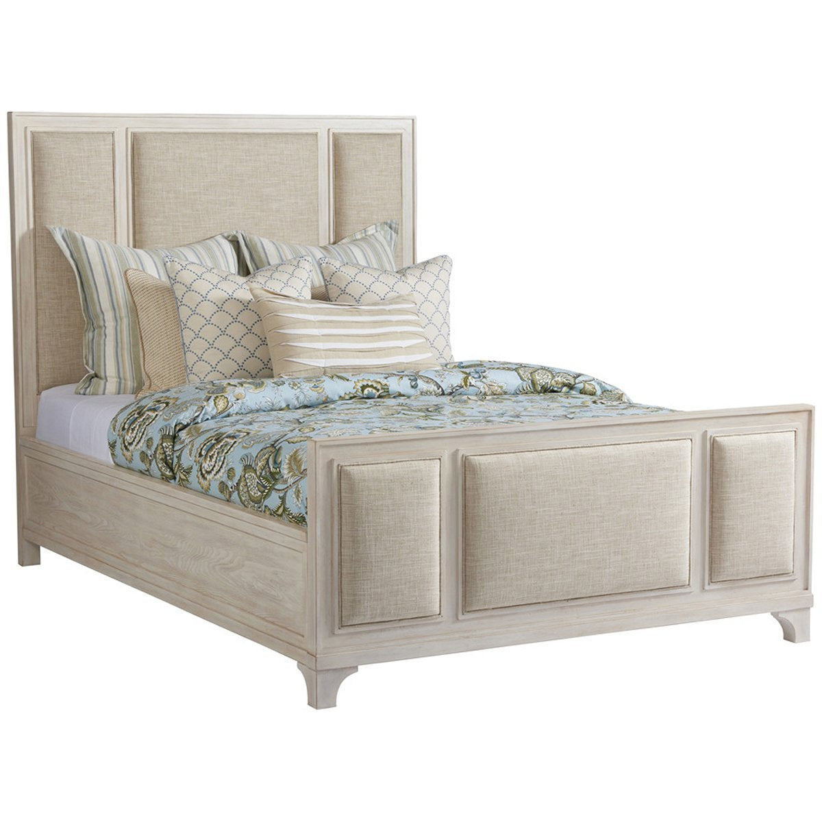  Lexington Barclay Butera Newport Crystal Cove Upholstered Panel Bed 