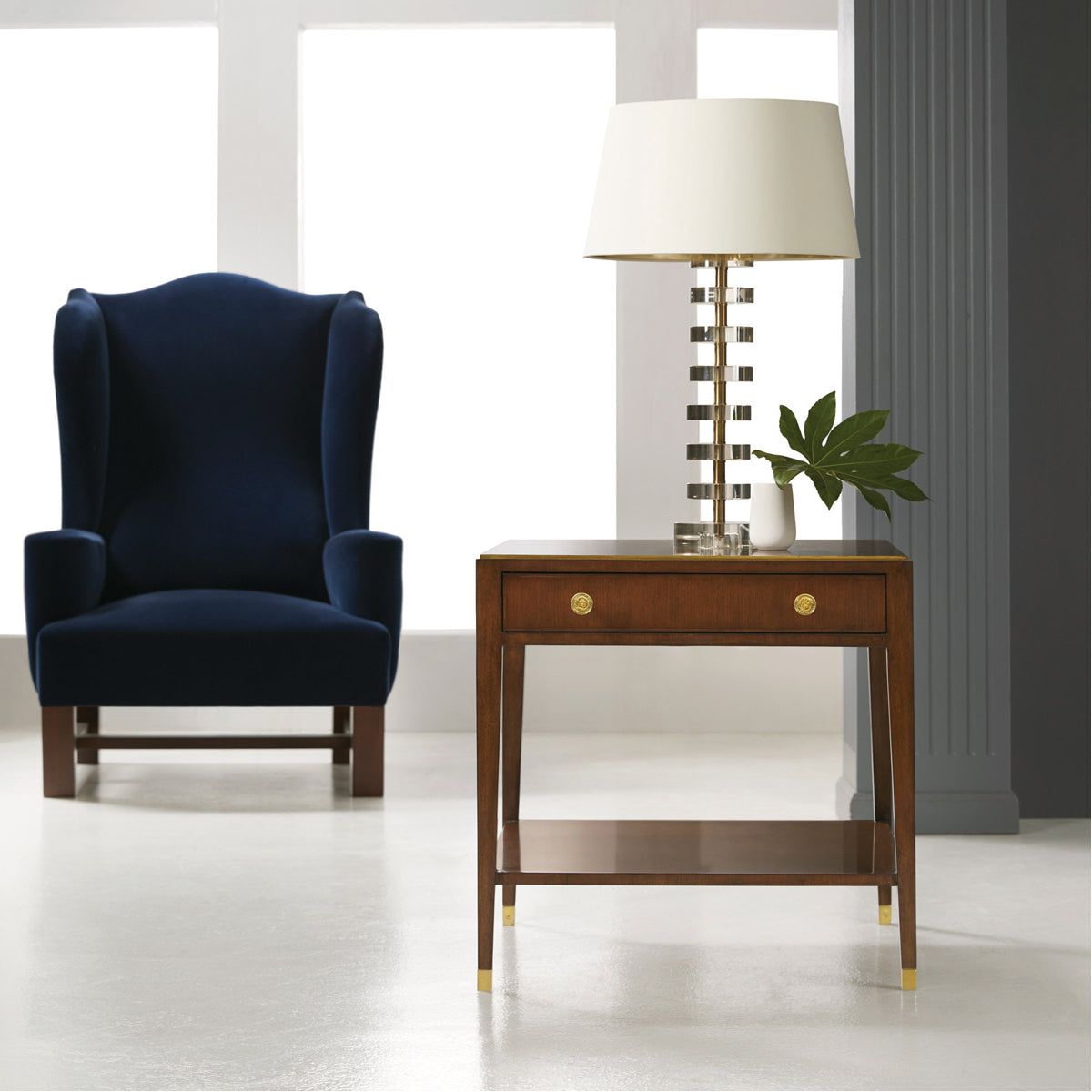  Modern History Cherry Italian End Table 